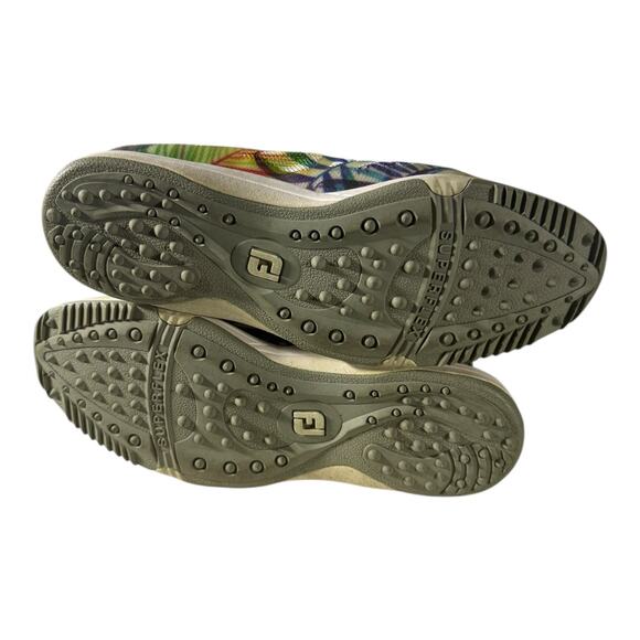 FootJoy Leisure Spikeless Golf Shoes Womens Sz 7.5 M Bright Multicolor Palm Tree - Picture 9 of 9